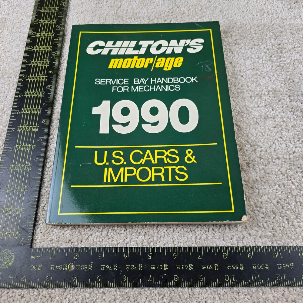 Chilton Service Bay Handbook Green 1990 US Cars & Imports Mechanics Manual